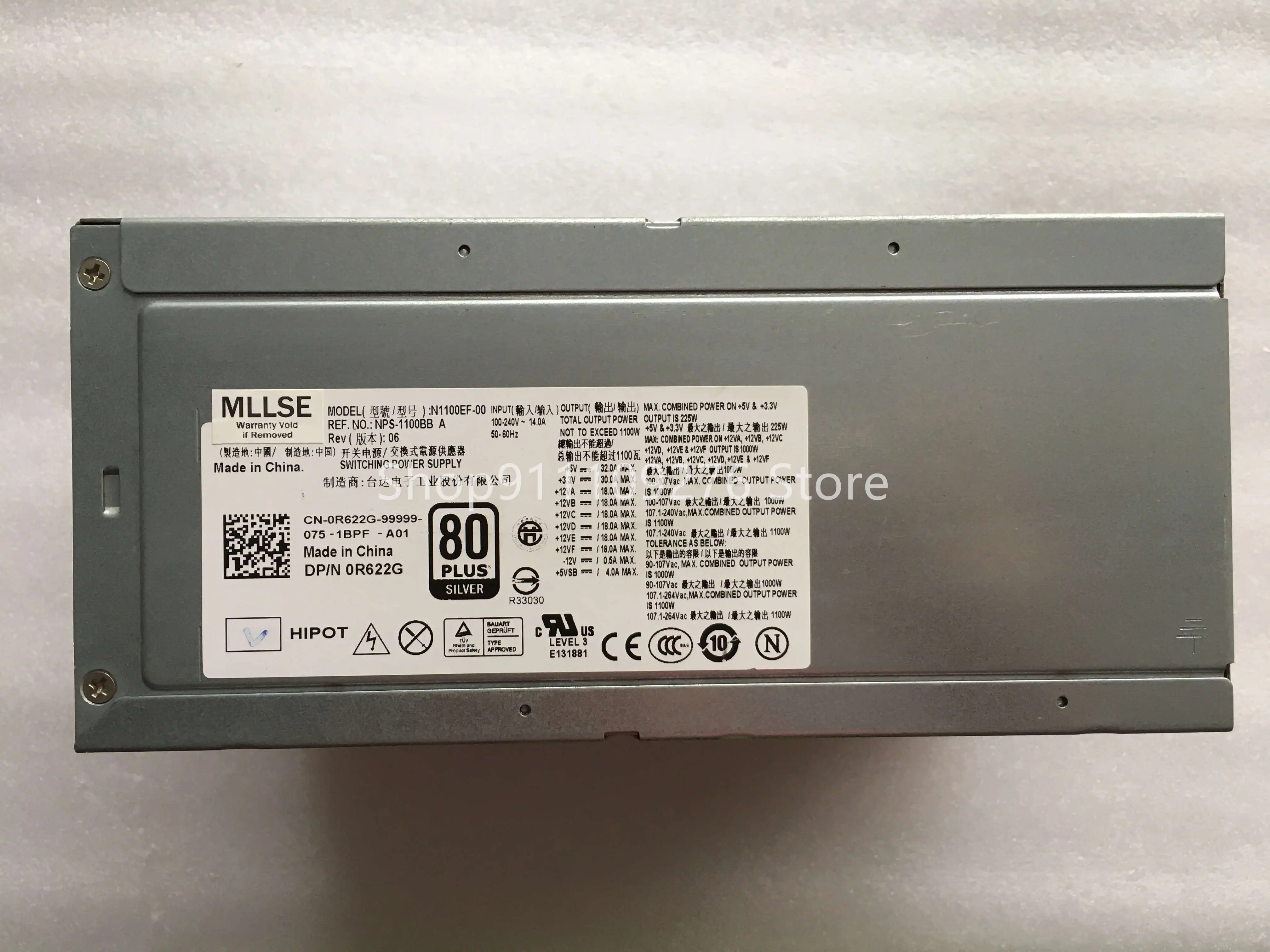 Оригинальный блок питания для DELL T7500, рабочая станция, N1100EF-00 A MAX 1100W R622G