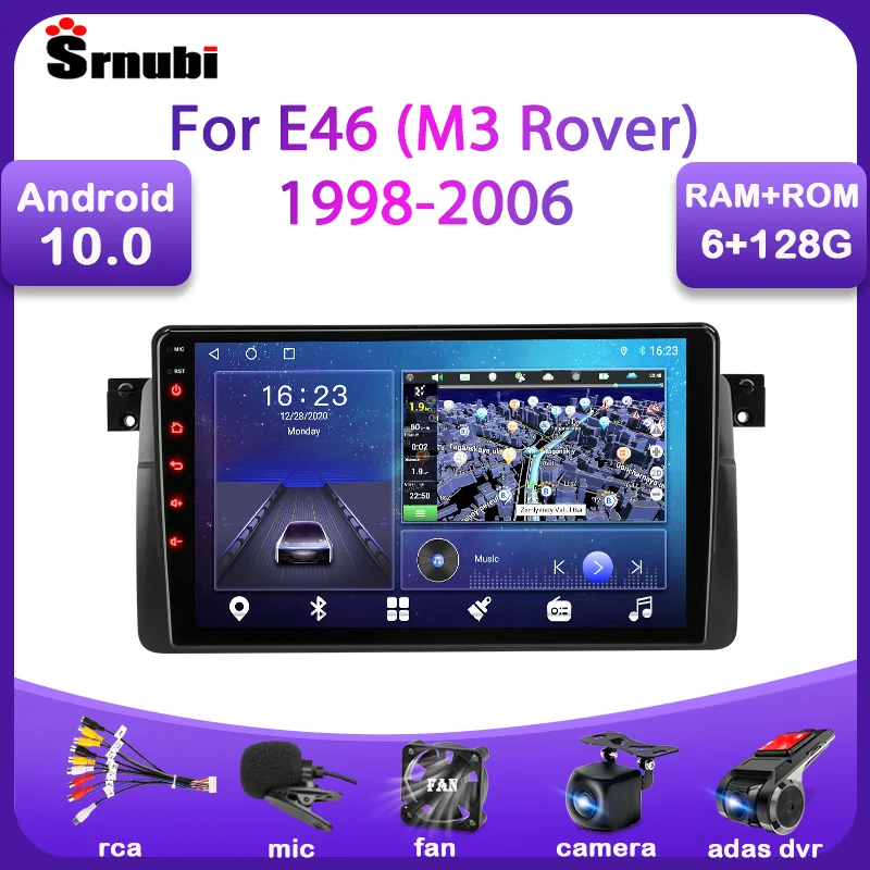 

9" Android 10 Car Radio For BMW E46 M3 316i 318i 1998-2003 2004 2005 2006 Multimedia Player GPS Navigation 2 Din WIFI stereo DVD