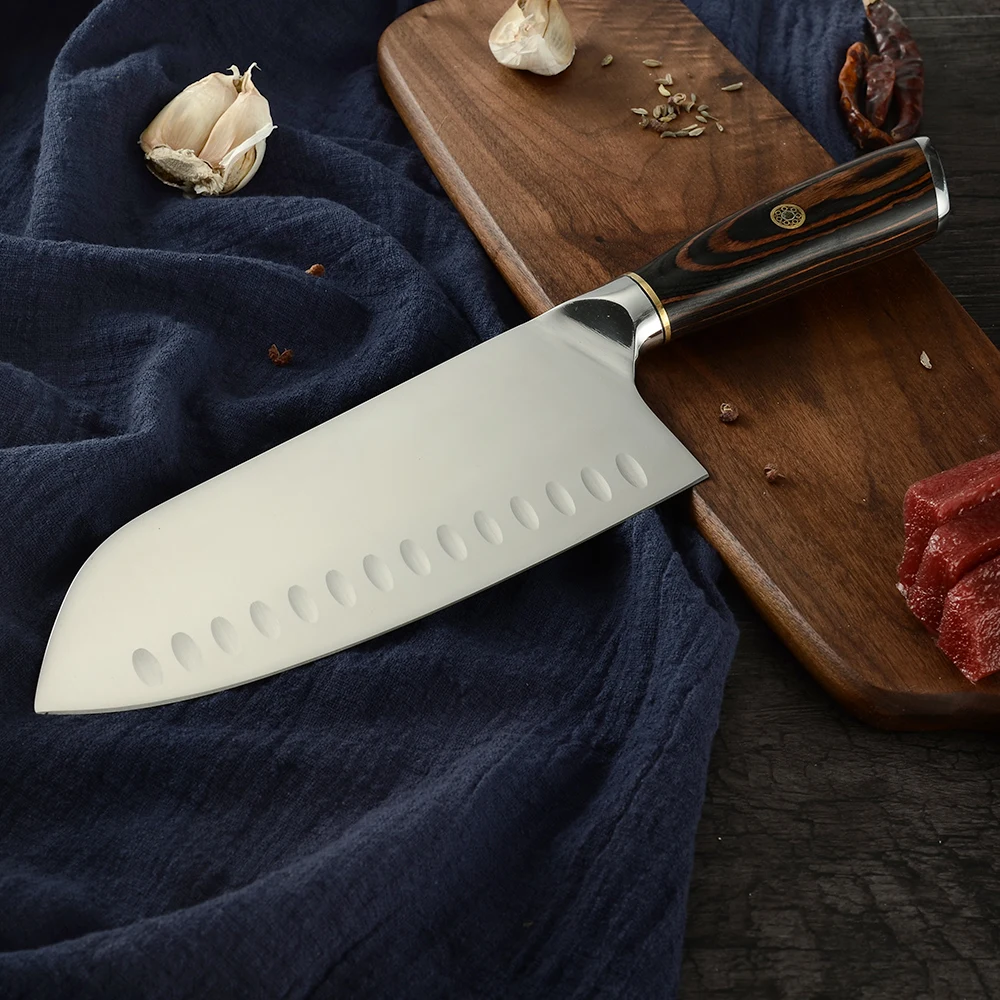 Santoku поварские ножи антипригарный нож высококачественный разделочный кухонный