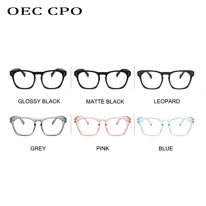 OEC CPO винтажные очки Квадратные прозрачные женские ретро оправа для очков женщин