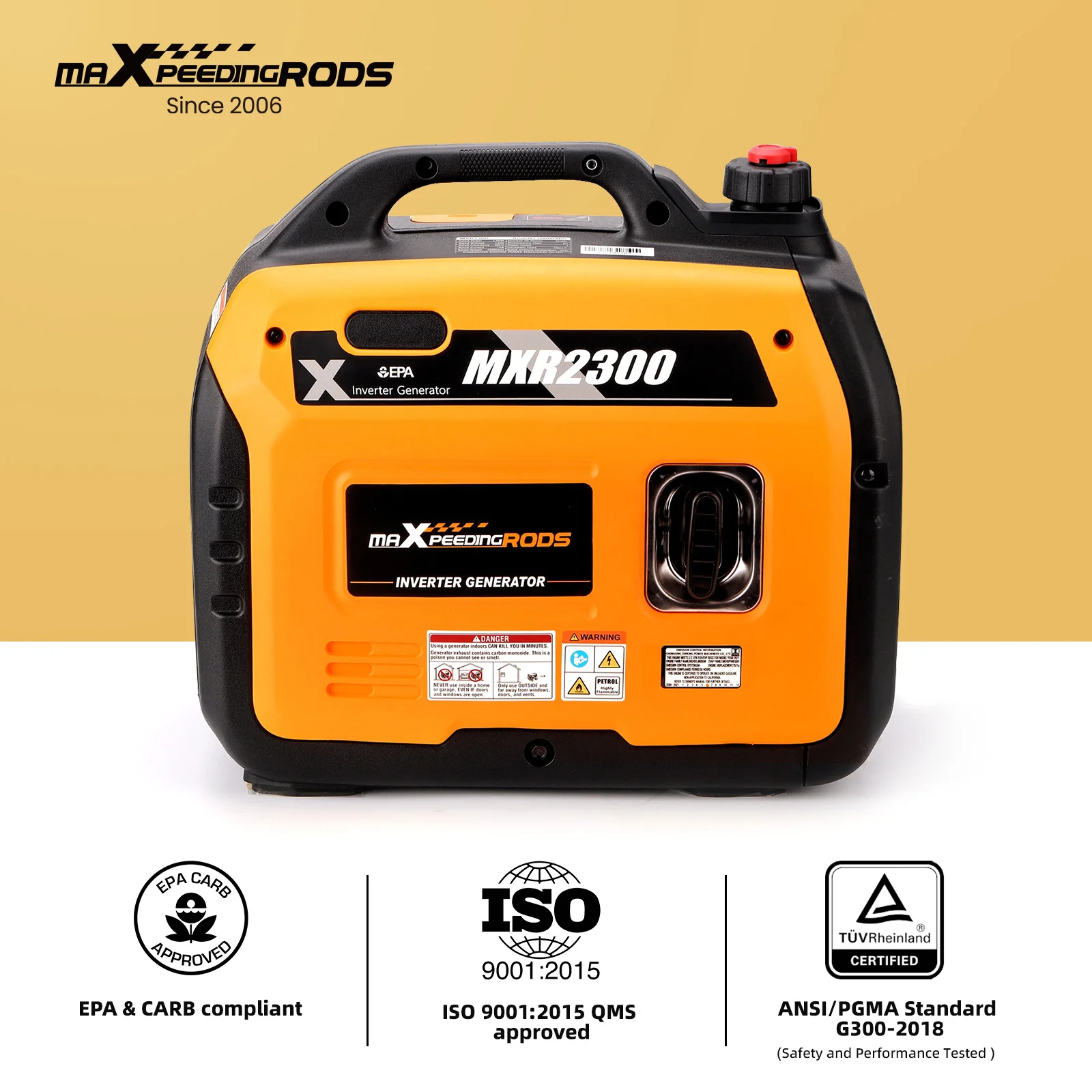 

Портативный инвертор 2300 Вт, генератор газовой мощности, бесшумный генератор, инвертор, соответствующий требованиям EPA, резервный источник п...