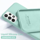 Оригинальный чехол из жидкого силикона для Samsung A52 A72 4G A42 A12 5G A21S A31 A41 A32