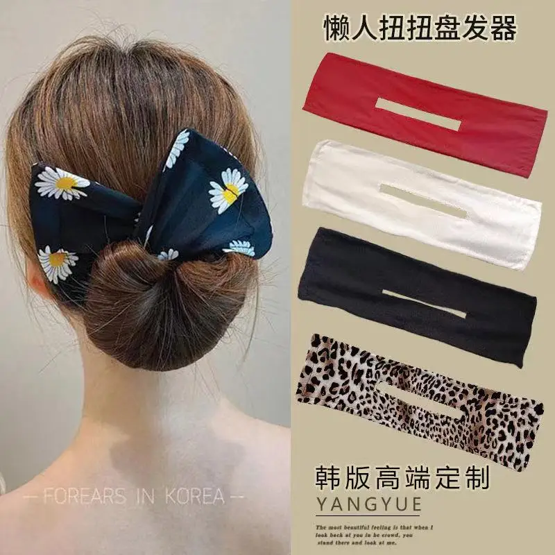 

Новинка, зажим для волос ленивый, утюжок для волос, бант, простой темпераментный принт, Шариковая головка, артефакт для волос, вращающаяся по...