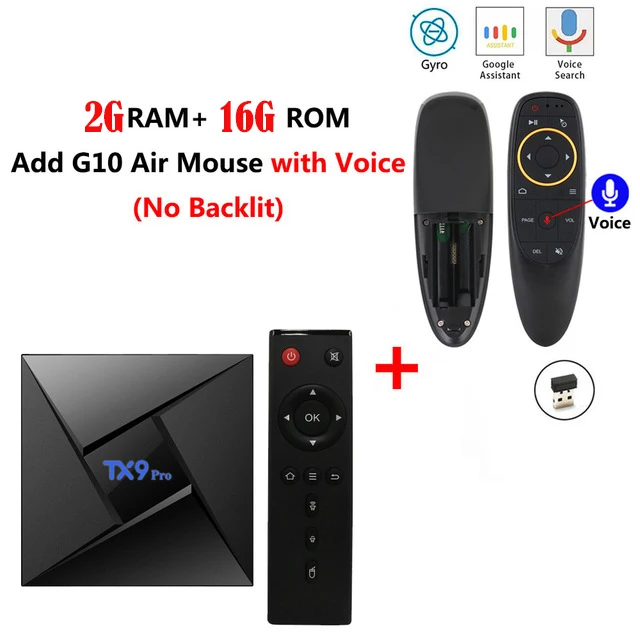 2G16G G10 ТВ-приставка TX9 Pro Amlogic S912 Android 7,1 2/3GB 16/32GB Octa Core 2,4G/5G WiFi Bluetooth 4,1 100M 4K HD медиаплеер телеприставка - Цвет: 2G16G G10