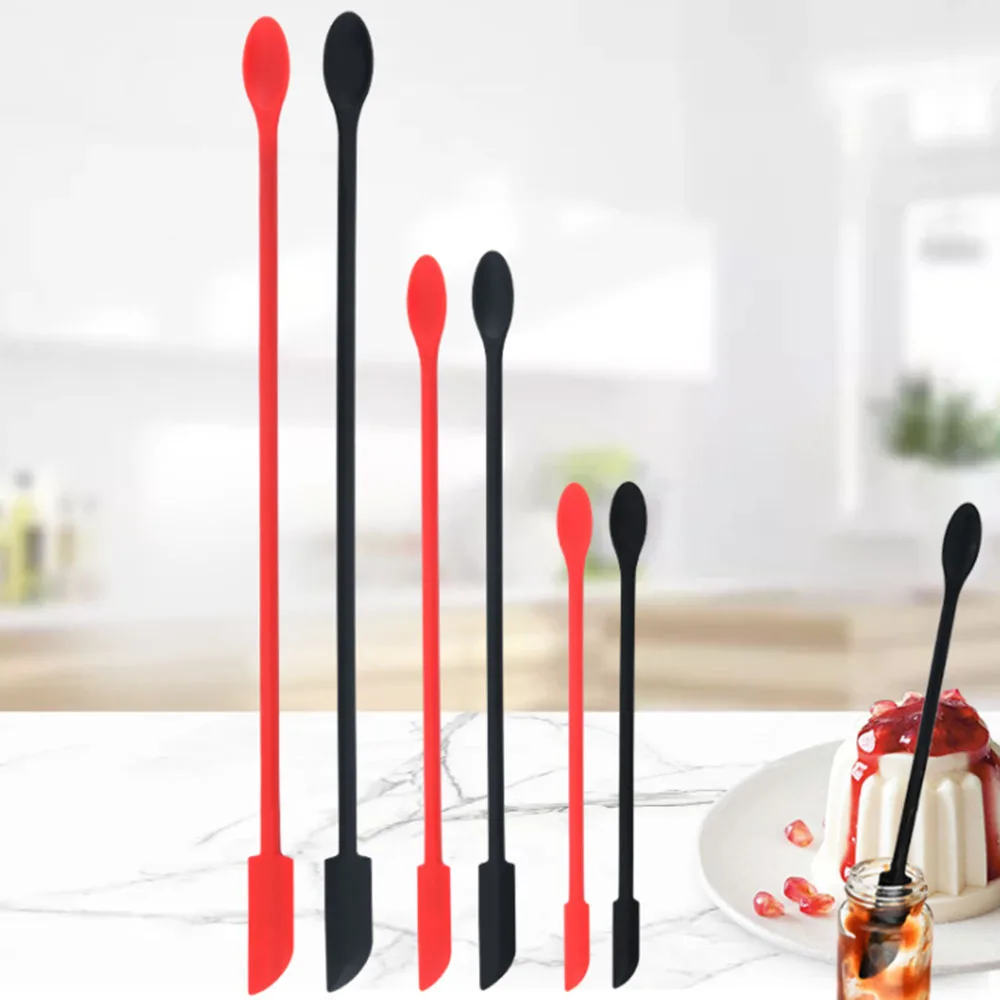 

3 Pcs Mini Double Head Makeup Spatulas Spoon Kitchen Cake Cream Salad Jam Mixing Butter Scrapers Baking Accessories