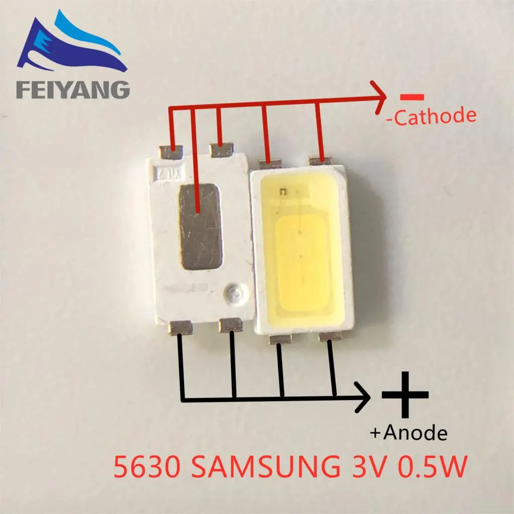 200 шт. светодиодная подсветка 0 5 Вт 3 в 5630 холодный белый для SAMSUNG ЖК-подсветка ТВ