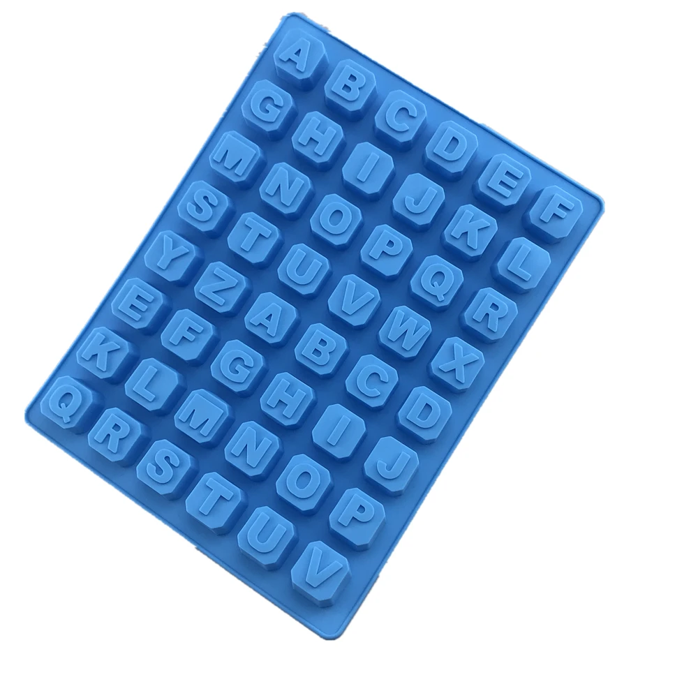 48 полость буквы квадратная форма кубик льда шоколадная силиконовая помадка