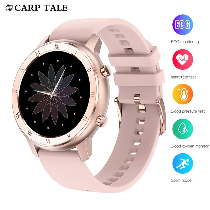 2020 Смарт часы для женщин IP68 переходник с внутренней резьбой цикл монитор