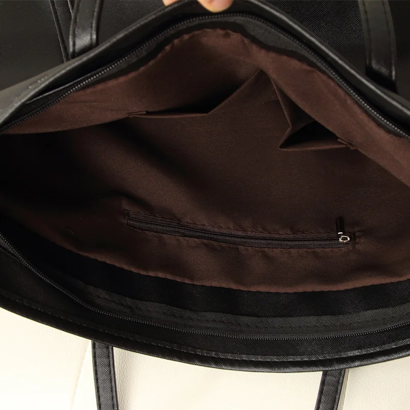 Fashion Women Totes Bag Casual Travel Handbag Large Capacity PU Leather Shoulder Bag Tablet Book Cosmetics Phone Organizer Pouch