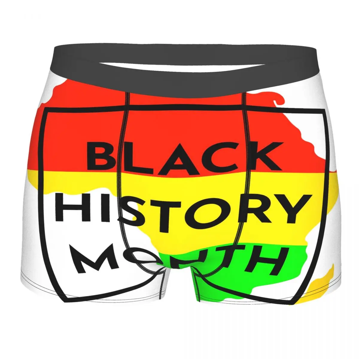 

Mens Boxer Briefs Black History Month African Map Stripes Pride Personalized Brief Underwear Pouch Man Boys Trunks Underpants