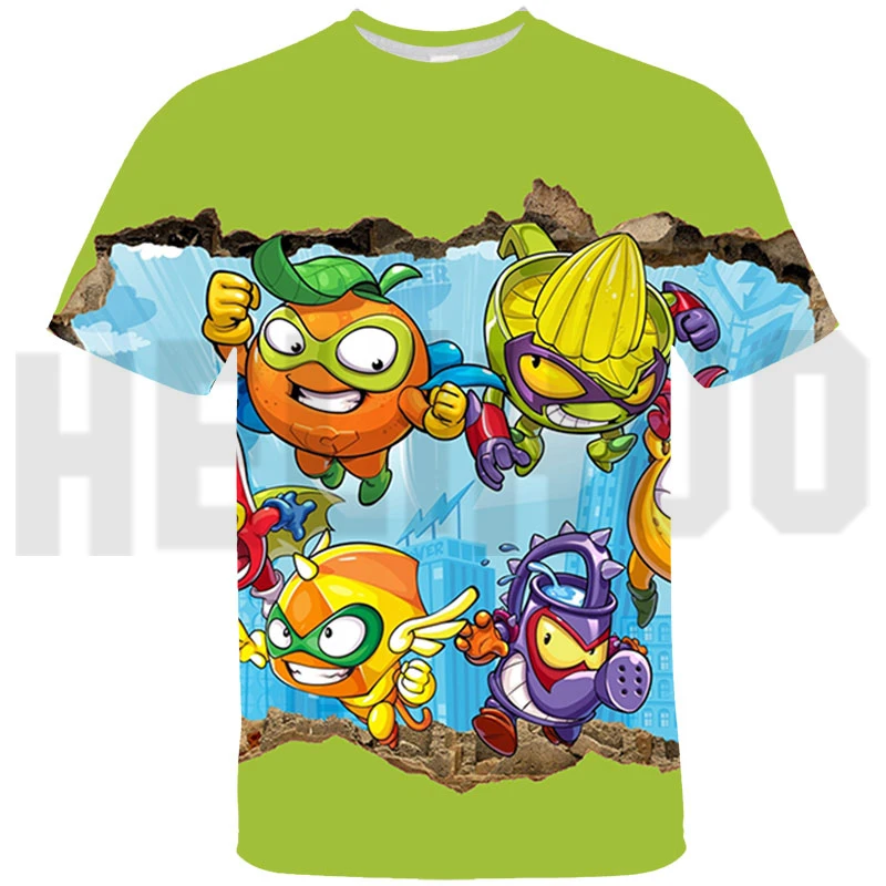 Boys  Hot Game Super Zings Print Clothes Baby 3D Funny T-Shirts Kids Superzings Clothing Boys Graphic T Shirts Anime Kawaii Eboy