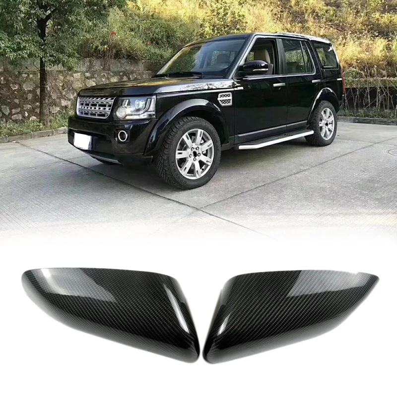 

Автомобильные чехлы из углеродного волокна для боковых зеркал заднего вида, крышка для Land Rover Discovery 4 10-13