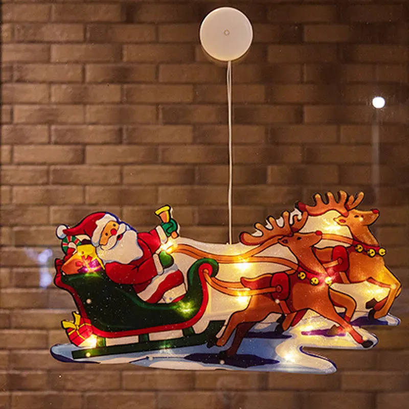 

2020 Рождественский Декор, светодиодная присоска, подвесные светильники для дома, спальни, теплый