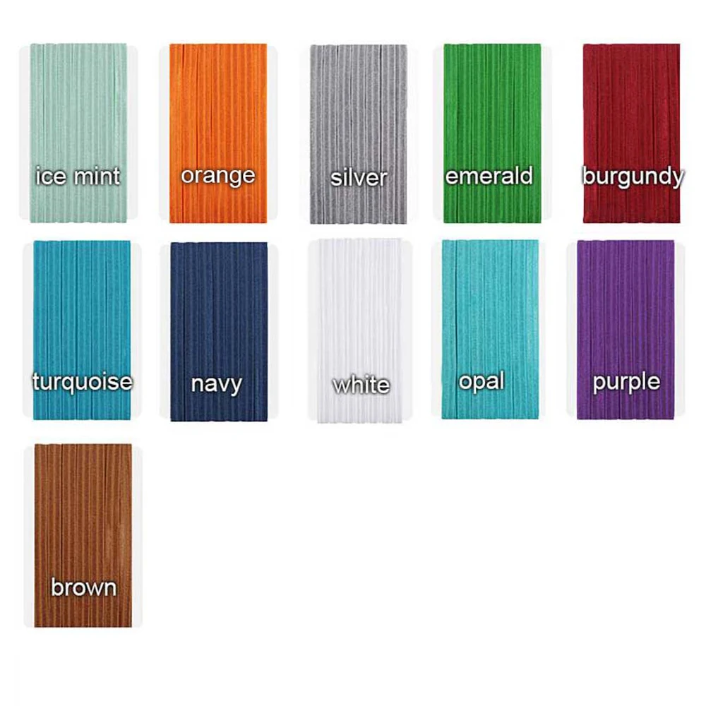 10 ярдов/партия Лидер продаж эластичная однотонная повязка на голову для девочек