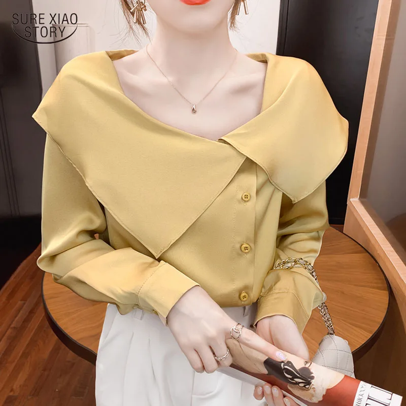 

French Elegant Casual Noble Chic Long Sleeve Women Tops 2021 Autumn New Shirt Office Lady Sweet Chiffon Blouse Blusa Mujer 16327