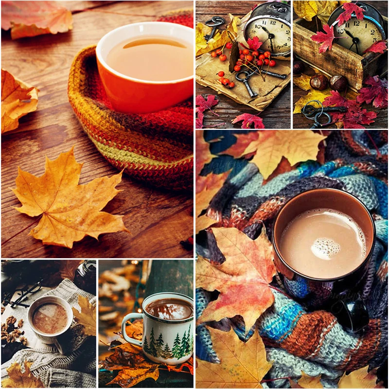 

Cup Coffee DIY Diamond Painting Cross Stitch Kit Mosaic Full Square Drill Diamond Embroidery Home Craft Art Decoration Gift