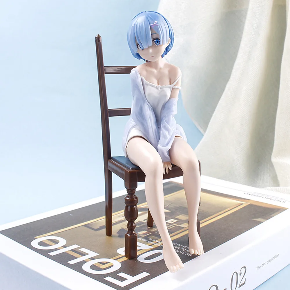 

New 15cm Relax Rem Pajamas Figure Re:Life In A Different World From Zero Rem Anime Figure Rem Chair Action model Toys