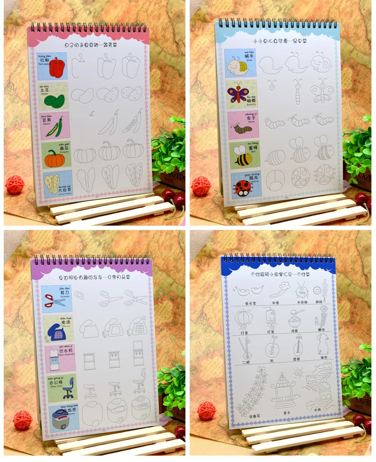 Подарок для рисования вогнутая Волшебная паста письма книжки каллиграфии детей