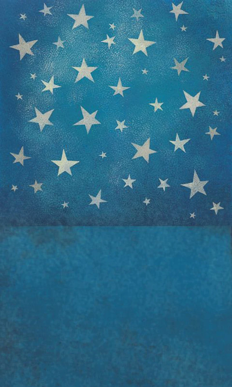 Фон для фотосъемки из полиэстера с изображением деревенских звезд на синем фоне |