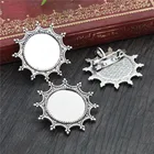 5 шт 20 мм Внутренний размер Античная Посеребренная Брошь булавка модный стиль Кабошон База Установка (D2-43)