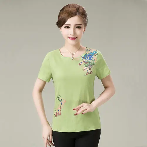 

red Fashion Logo Printing T Shirts Women's brown Short Sleeve Fashion 100% cotton Female T-Shirts