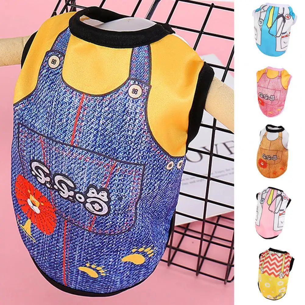 

Pet T-Shirt Printing Two-legged Apparel Breathable Dog Costume Vest for Summer