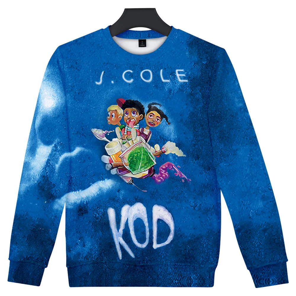 

J.Cole 3d print hoodies sweatshirts King Cole pullover hoodie sweatshirt men women hip hop KOD streetwear tracksuit tops clothes