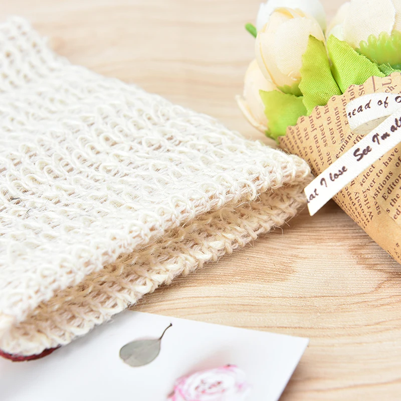 

1PC Bath Shower Soap Mesh Bag Double-layer High Quality Durablel Sisal Soap Saver Pouches Soap Saver Bag