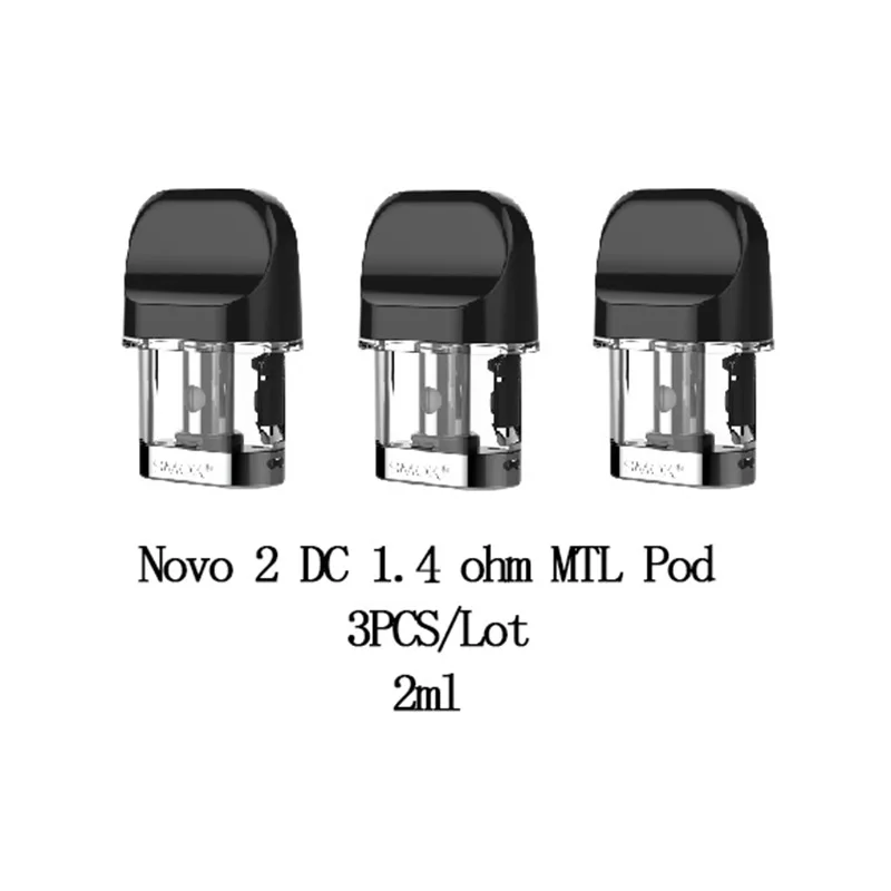 3 шт./лот SMOK Novo pods керамический/сетчатый/MTL/кварцевый Pod 0 8/1/1.2/1.4/1.5ohm 2 мл бак для