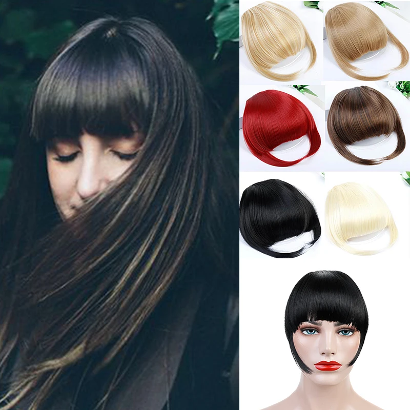 MUMUPI челка для наращивания волос на клипсе спереди аккуратная короткая цельная