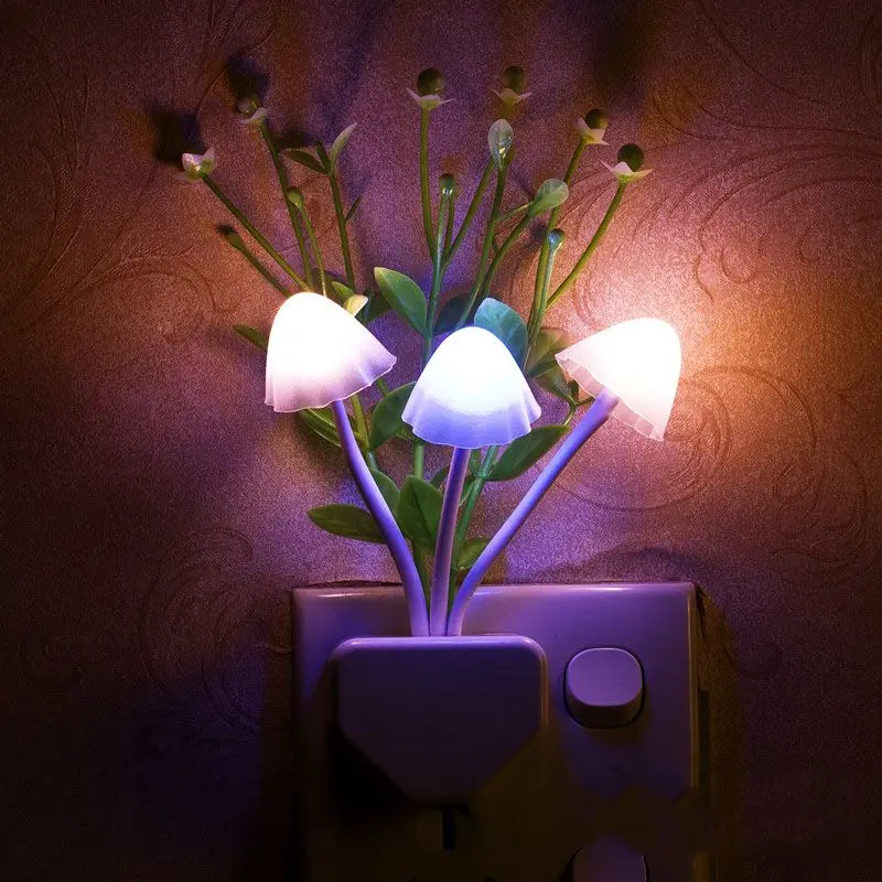 Creative Mushroom Colorful Night Light Lamp Control Triangle Lighting Led New Strange Gift Customization | Лампы и освещение