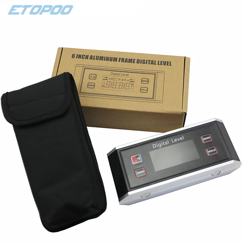 Водонепроницаемый цифровой прецизионный угломер инклинометр V Groove 0 ~ 360 градусов