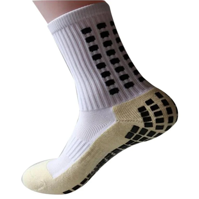 Спортивные противоскользящие носки мужские хлопковые для футбола Calcetines (того же