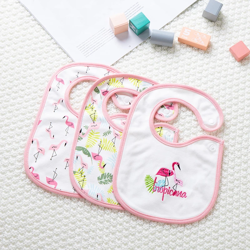 

Baby Bib Soft Cotton Fabric Men and Women Baby Feeding Scarf Waterproof Saliva Towel Baby Supplies 3pcs/set of Cute Cartoon