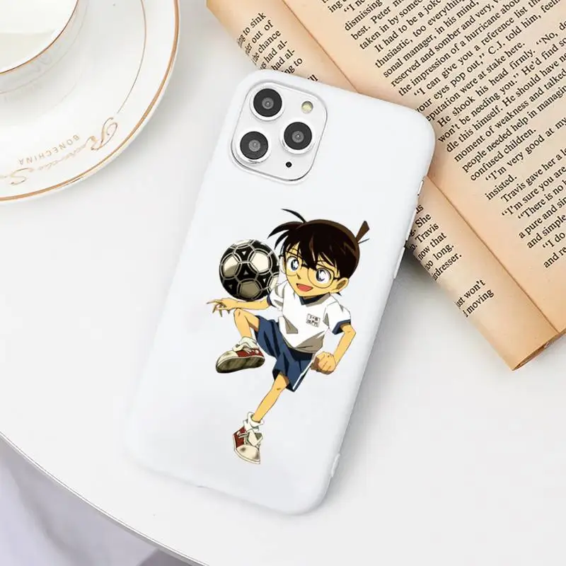 

Detective Conan cartoon Phone Case Candy Color for iPhone 6 6S 7 8 11 12 XS X SE 2020 XR mini pro Plus MAX funda