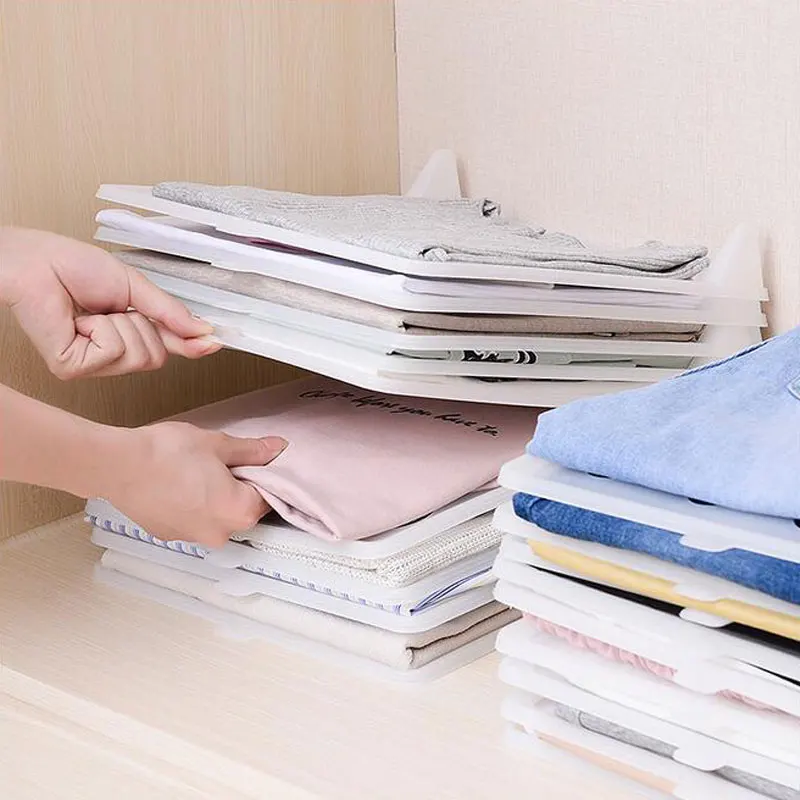 5 шт./лот органайзер для одежды система футболок складная плата шкафа тканевая