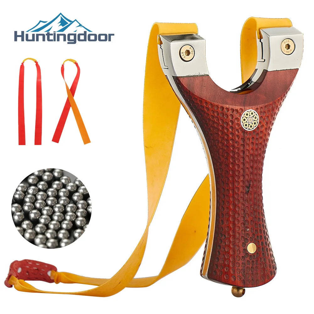 Рогатка для охоты с резиновой лентой и стальным шариком занятий спортом на