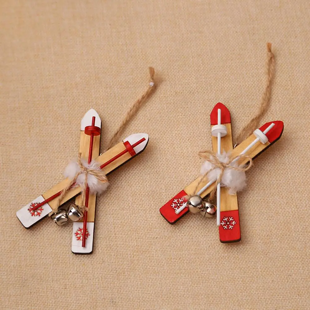 Рождественская деревянная подвеска-сани подвесное украшение для рождественской