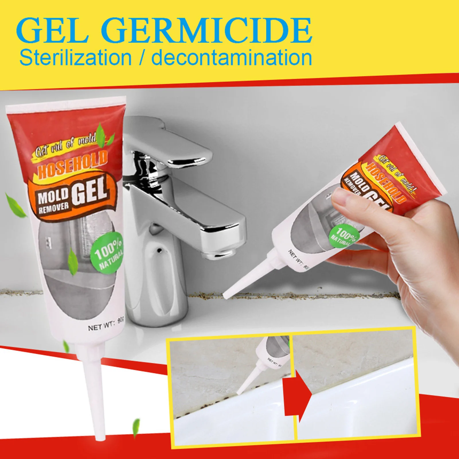 

Household Mold Remover Gel Mildew Cleaning Agent Furniture Tile Removal Floor Ceramic Tile Pool Wall Cleaner Home Mold Remover