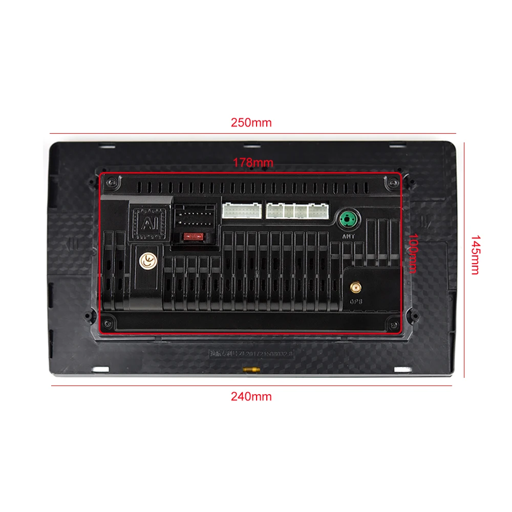 Автомагнитола Podofo 2 Din Android GPS 10 ''емкостный сенсорный экран Bluetooth Wi-Fi FM-приемник