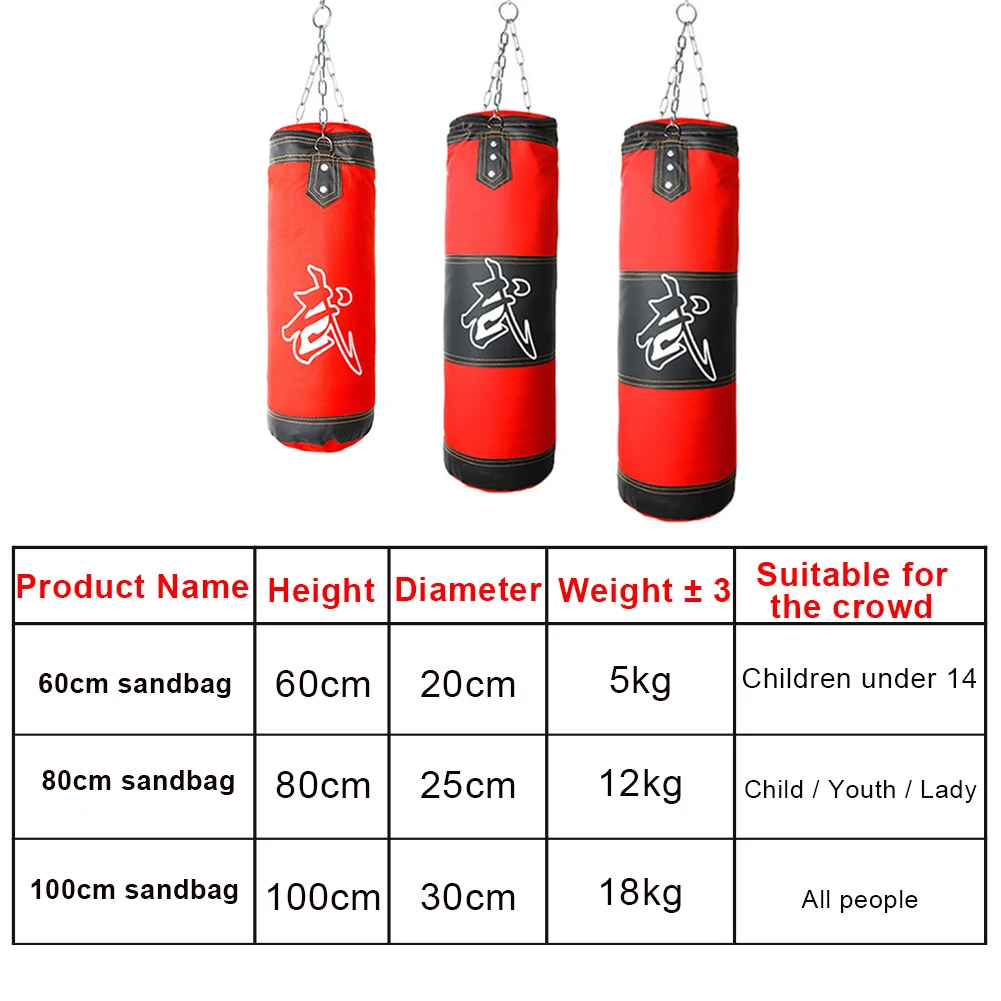 

Professional Sandbag Punching Bag Hanging Kit Sandbag adults Gym Exercise empty-Heavy boxing bag Training Fitness for boxing