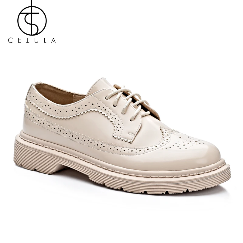 Женские туфли броги ручной работы Cetula оксфорды на шнуровке прошитая