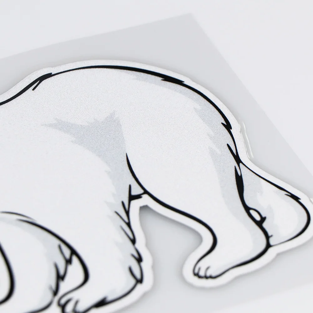 

YOJA 13.9X8.6CM Cute Christmas Bear Window Door Decoration Car Sticker Accessories ZT4-1005