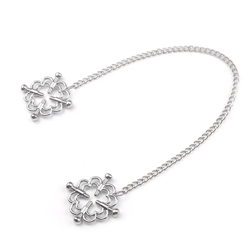 Нержавеющая сталь Регулируемый пыток играть зажимы металлический ниппель