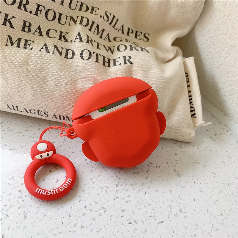 Супер Марио Bros Toad 3D Силиконовые мультфильм Coque наушники чехол для Apple Air pods 2 Bluetooth наушники для AirPods аксессуары
