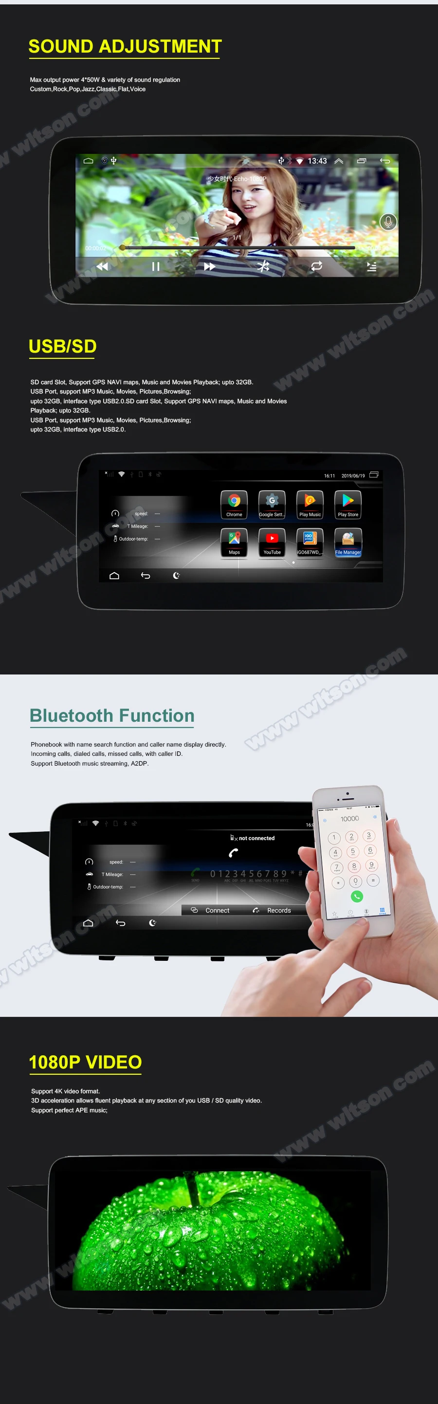 WITSON Android 9,0 10,25 ''автомобильный gps радио для BENZ e-класс W212 седан E180 E200 E260 E300 E320 E350 E400 E500 E550 E63AMG NTG4.0