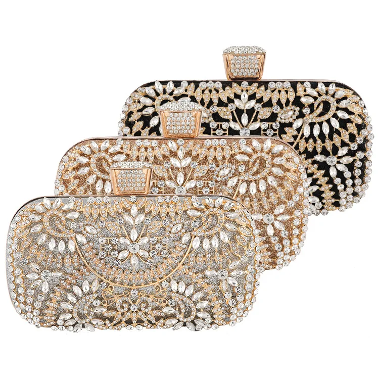 

Luxury Crystal Purses and Handbags Envelope Evening Clutch Crossbody BagsClassic Wedding Party Shoulder Bag for Women Diamond