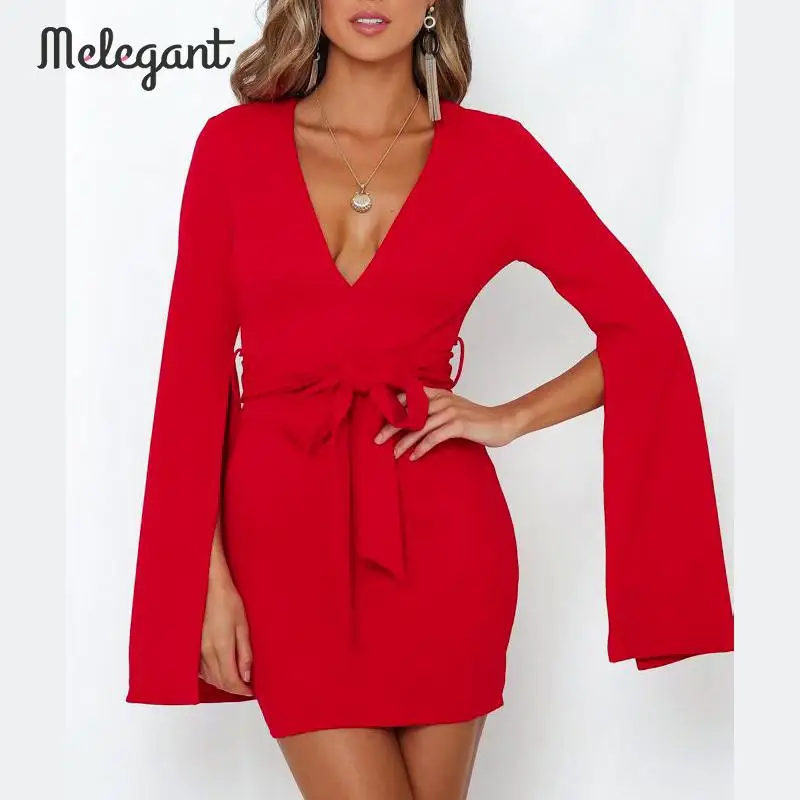 Элегантное Красное Облегающее Платье для вечеринки женское сексуальное платье