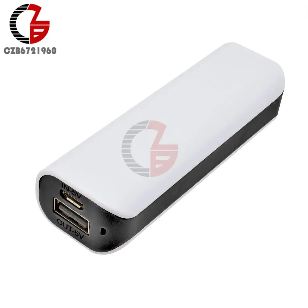 Black 18650 USB Мощность банк Батарея Зарядное устройство чехол сделай сам, коробка для iPhone samsung Xiaomi Smart Phone MP3 Электронный LED мобильная зарядка 5В 1A - Цвет: Black