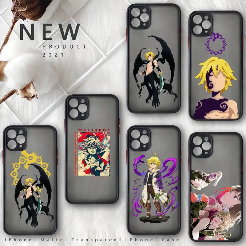 

anime seven deadly sins Phone Case For iphone 12 11 8 7 plus mini x xs xr pro max matte transparent cover